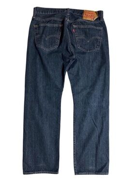 Levi’s 501 denim button fly dark wash blue jeans men’s size 34 x 30